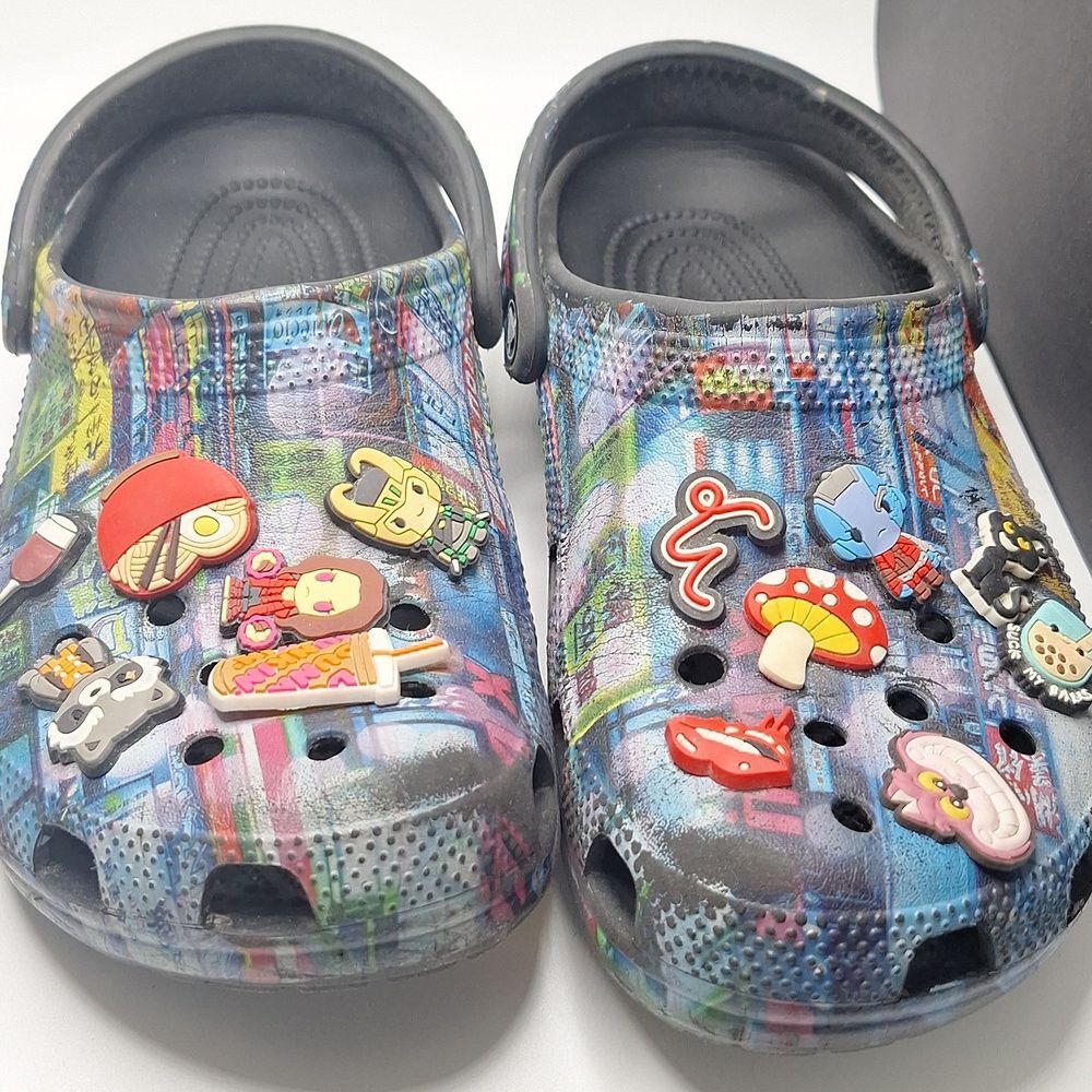 Cyber Nights CROCS With Charms